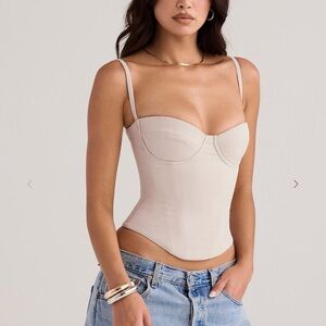 House of CB Cream Corset Top
